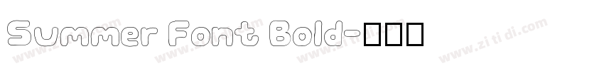 Summer Font Bold字体转换